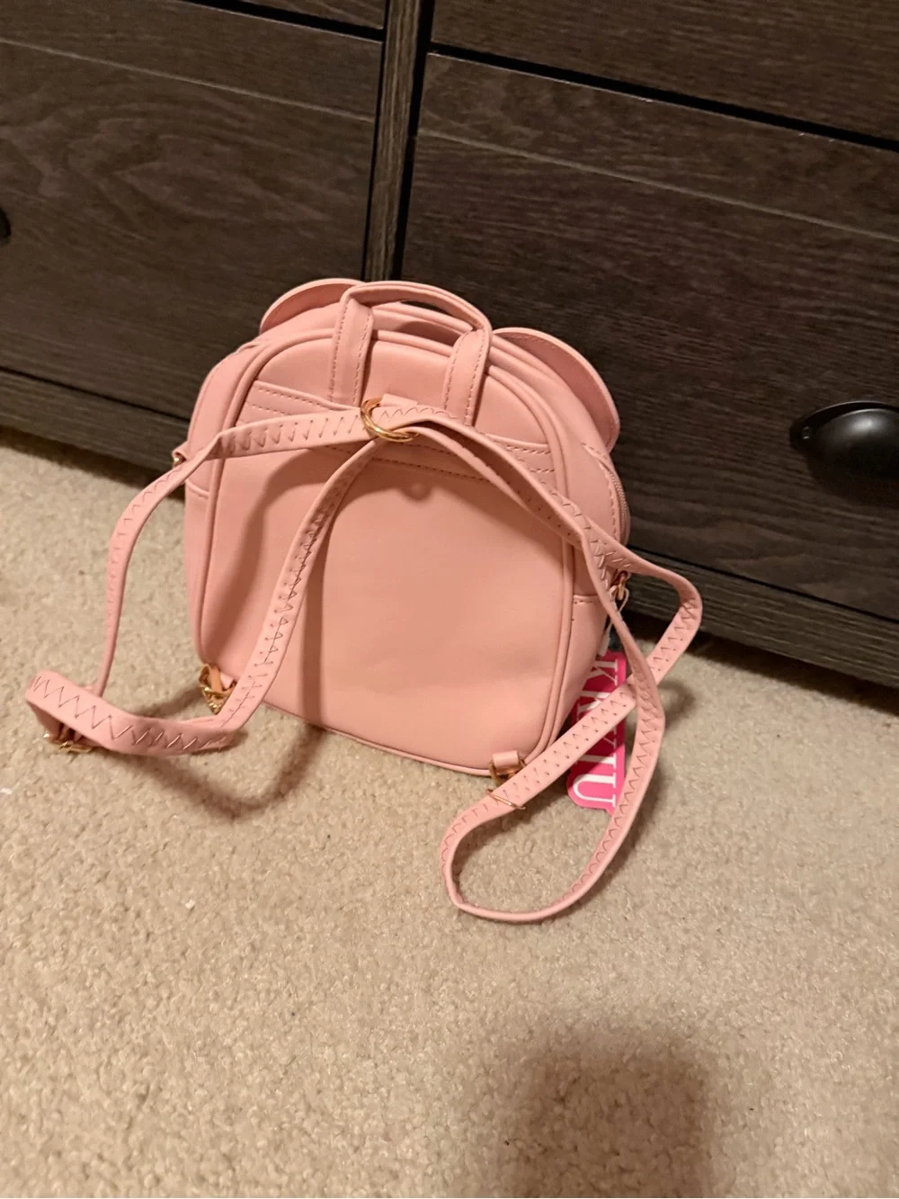 Kids Pink Bow Accent Mini Backpack